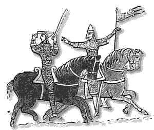 William and one of his generals after the Battle at Hastings